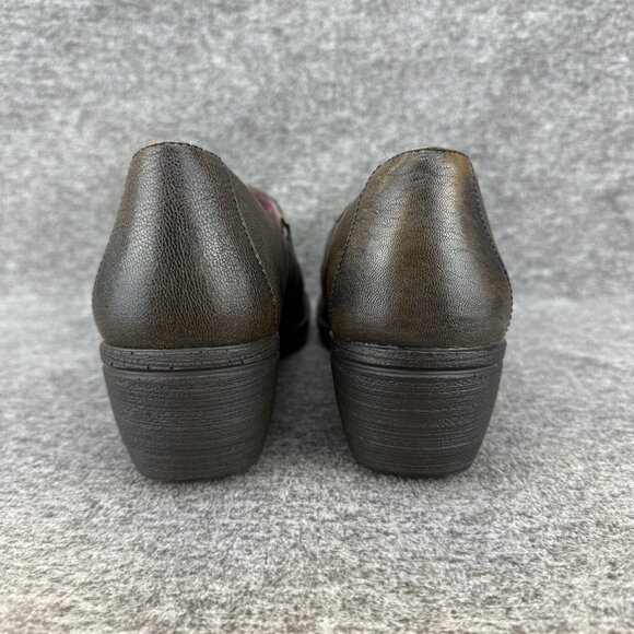 ✅Dansko Clogs Women’s 7.5-8 (38) Aimee Wedge Brown Leather Slip On Comfort Shoes - Picture 7 of 10